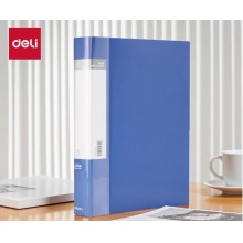 得力（deli）【超级爆款】A4/60页资料册文件活页收纳册插袋档案文件夹学生试卷科目收纳袋 办公文件保护5106